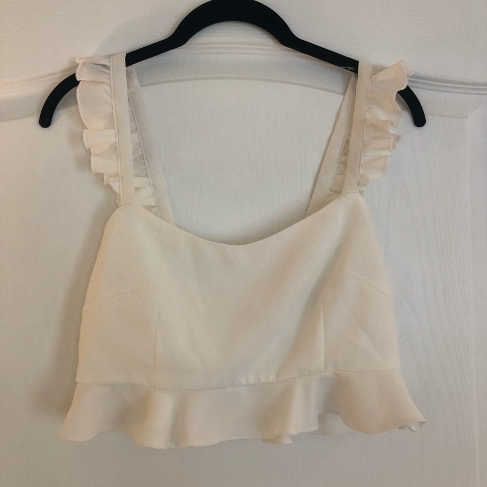 Superdown white crop top